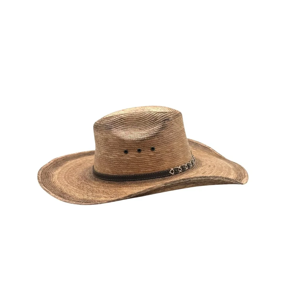 Cody James 20X Straw Cowboy Hat Brown Distressed Western Cattleman Size 7 5/8